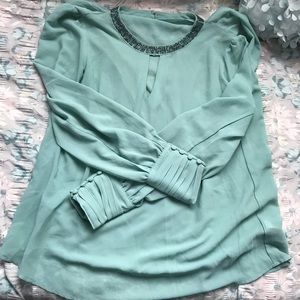 Forever 21 Aqua Blouse